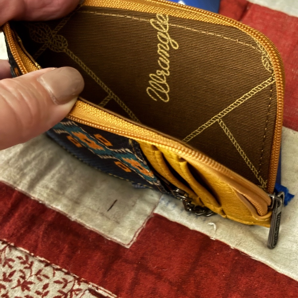 Wrangler Boho Aztec / Mustard Leather Wallet - Picture 3 of 4